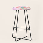 Quetzalcoatlus in the pink sky Stool Gallery Image 1
