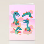Quetzalcoatlus in the pink sky Stationery Card Gallery Image 2