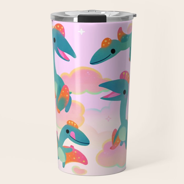 Quetzalcoatlus in the pink sky Travel Mug Gallery Image 1