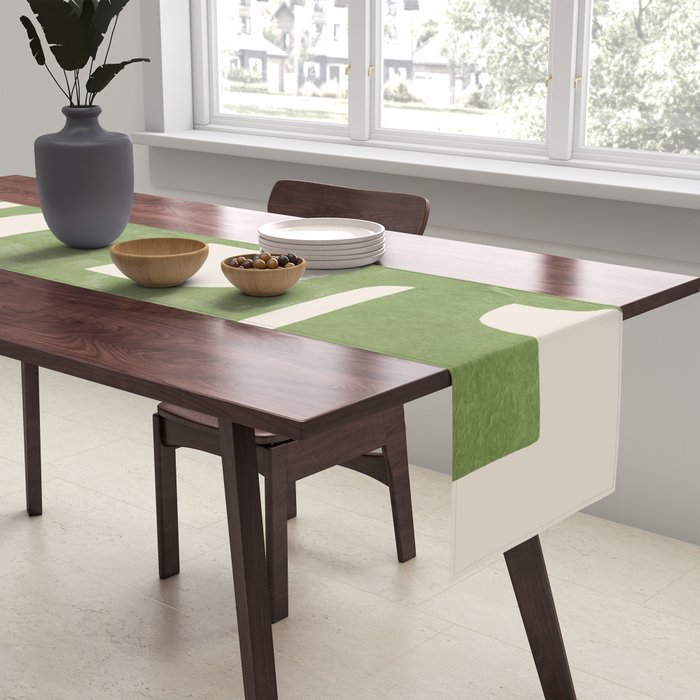 Modern Abstract Shapes 103 Table Runner Gallery Image 2
