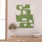 Modern Abstract Shapes 103 Wall Tapestry Gallery Image 2