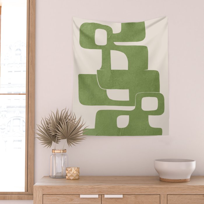 Modern Abstract Shapes 103 Wall Tapestry Gallery Image 2