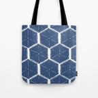 Beach Umbrellas . High Tide Blue Tote Bag Gallery Image 1