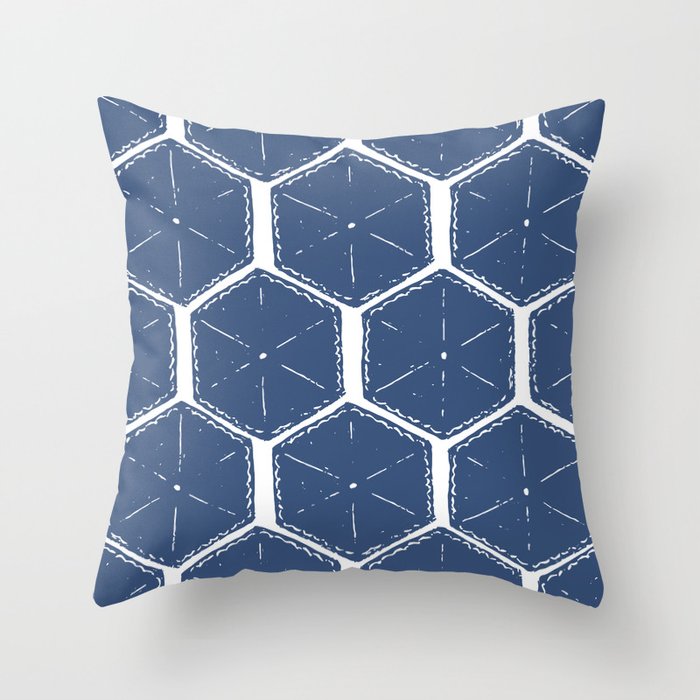 Beach Umbrellas . High Tide Blue Throw Pillow Gallery Image 6