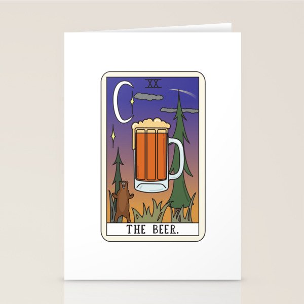 Beer Reading Stationery Card Gallery Image 1