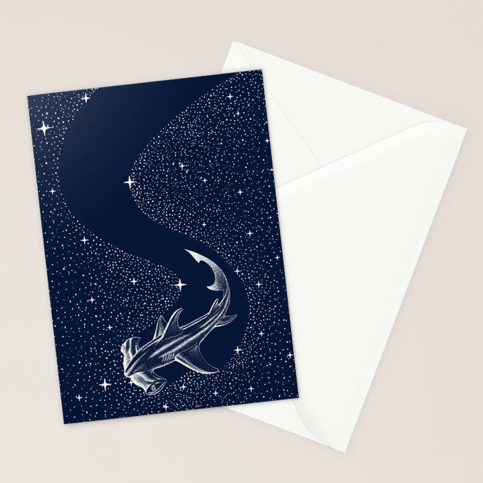 Starry Hammerhead Stationery Card Gallery Image 2