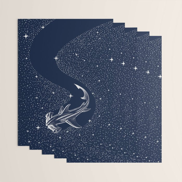 Starry Hammerhead Wrapping Paper Gallery Image 3