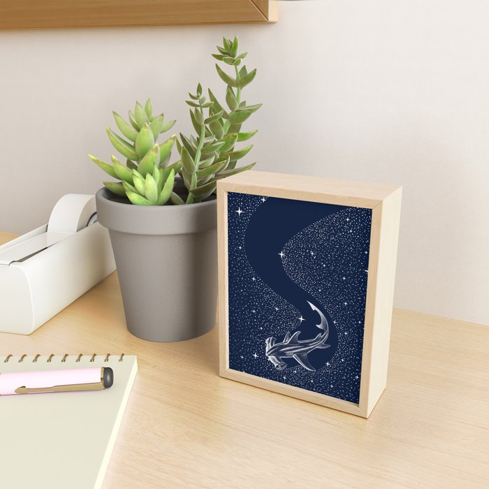 Starry Hammerhead Mini Art Print Gallery Image 2