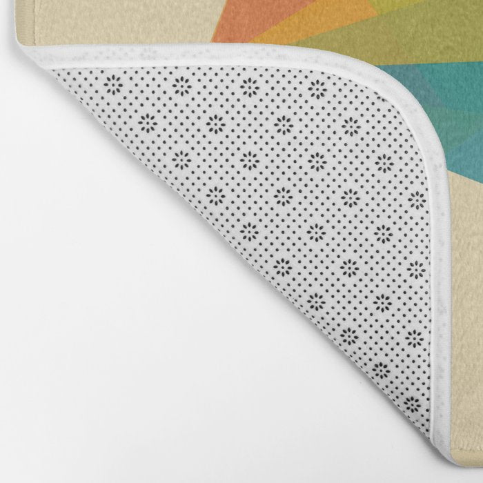 Fractal Geometric Bull Bath Mat Gallery Image 2