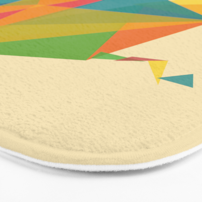 Fractal Geometric Bull Bath Mat Gallery Image 3