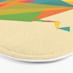 Fractal Geometric Bull Bath Mat Gallery Image 3