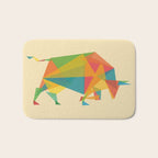 Fractal Geometric Bull Bath Mat Gallery Image 1