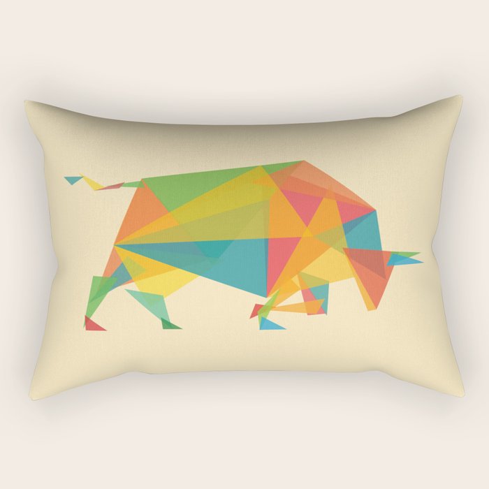 Fractal Geometric Bull Rectangular Pillow Gallery Image 2