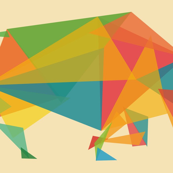 Fractal Geometric Bull Coffee Mug Gallery Image 2