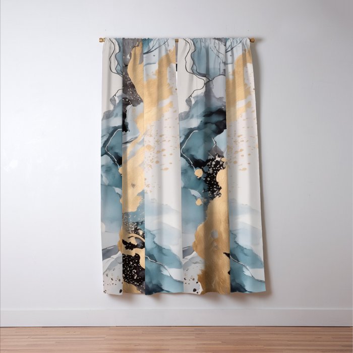 Splash of gold Window Curtain Gallery Image 3