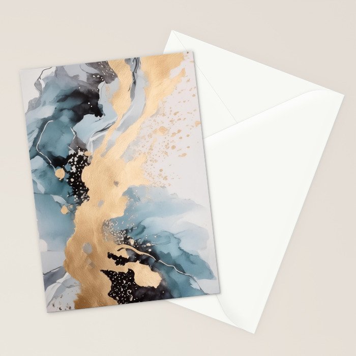 Splash of gold Stationery Card Gallery Image 2
