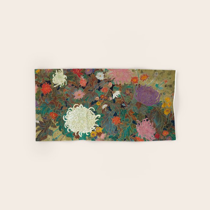flower Japanese painting Bath Towel Gallery Image 1