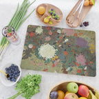 flower Japanese painting Cutting Board Gallery Image 2