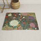 flower Japanese painting Rug Gallery Image 1