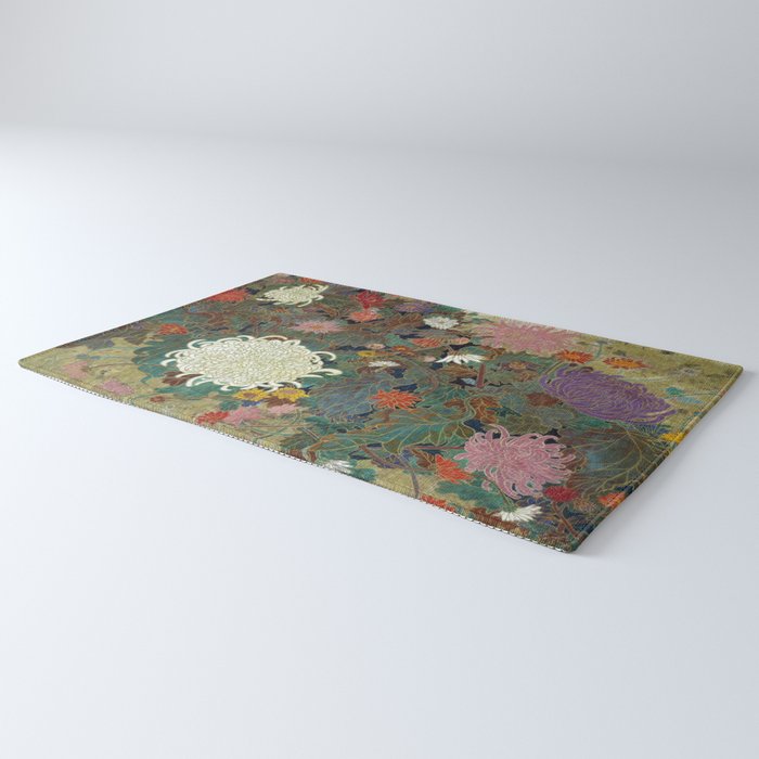 flower Japanese painting Rug Gallery Image 3