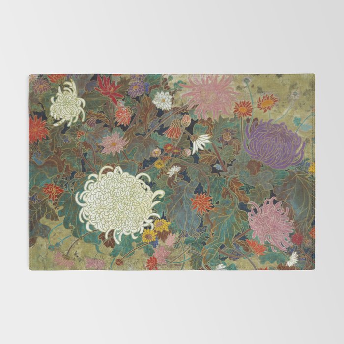 flower Japanese painting Rug Gallery Image 2