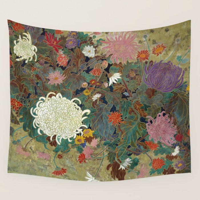 flower Japanese painting Wall Tapestry Gallery Image 4