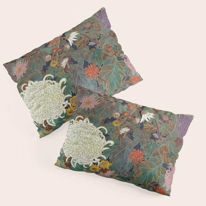flower Japanese painting Pillow Sham Gallery Image 1