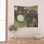 flower Japanese painting Wall Tapestry Gallery Image 2