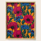 Red poppies and blue cornflowers Serving Tray Gallery Image 1