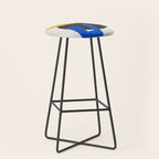 Minimalist Modern Mid Century Funky Colorful Primary Shapes Paper Collage by Ejaaz Haniff Stool Gallery Image 1