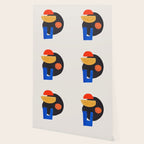 Minimalist Modern Mid Century Funky Colorful Primary Shapes Paper Collage by Ejaaz Haniff Wallpaper Gallery Image 2