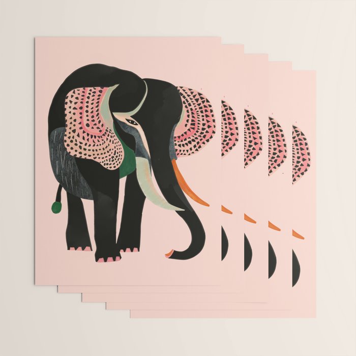 Abstract Elephant Wrapping Paper Gallery Image 3