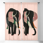 Abstract Elephant Window Curtain Gallery Image 5