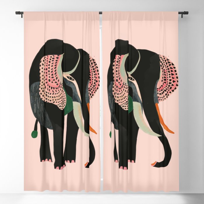 Abstract Elephant Window Curtain Gallery Image 5