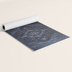 Dark Vintage Traditional Oriental Rug Yoga Mat Gallery Image 2