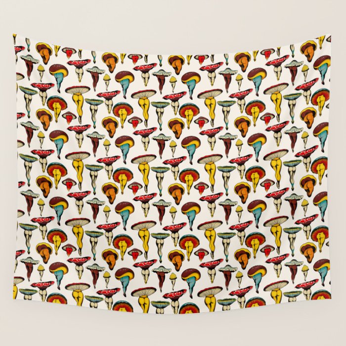 SEXY MUSHROOMS Wall Tapestry Gallery Image 4