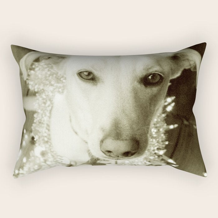 It's Beginning to Look a Lot Like Christmas B&W Rectangular Pillow Gallery Image 1