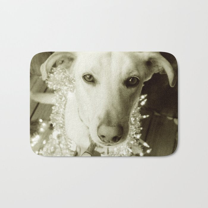 It's Beginning to Look a Lot Like Christmas B&W Bath Mat Gallery Image 1