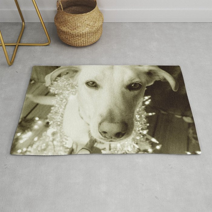 It's Beginning to Look a Lot Like Christmas B&W Rug Gallery Image 1