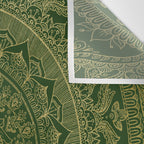 Mandala Royal - Green and Gold Wall Tapestry Gallery Image 3