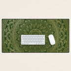Mandala Royal - Green and Gold Desk Mat Gallery Image 1