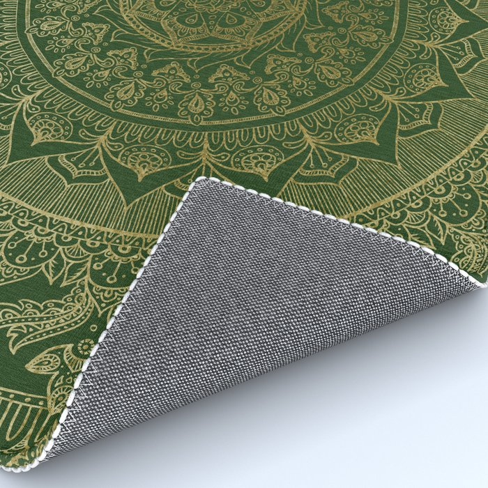 Mandala Royal - Green and Gold Rug Gallery Image 4
