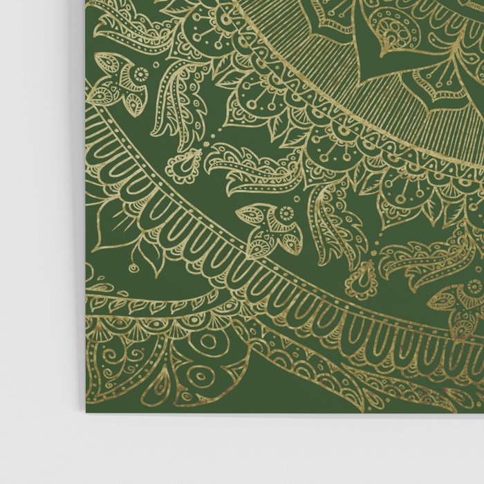 Mandala Royal - Green and Gold Poster Gallery Image 3