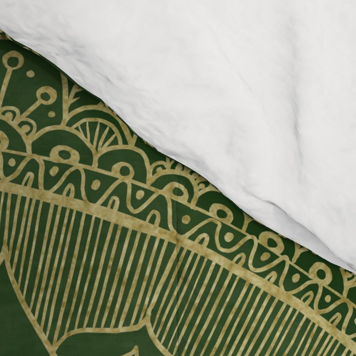 Mandala Royal - Green and Gold Comforter Gallery Image 4