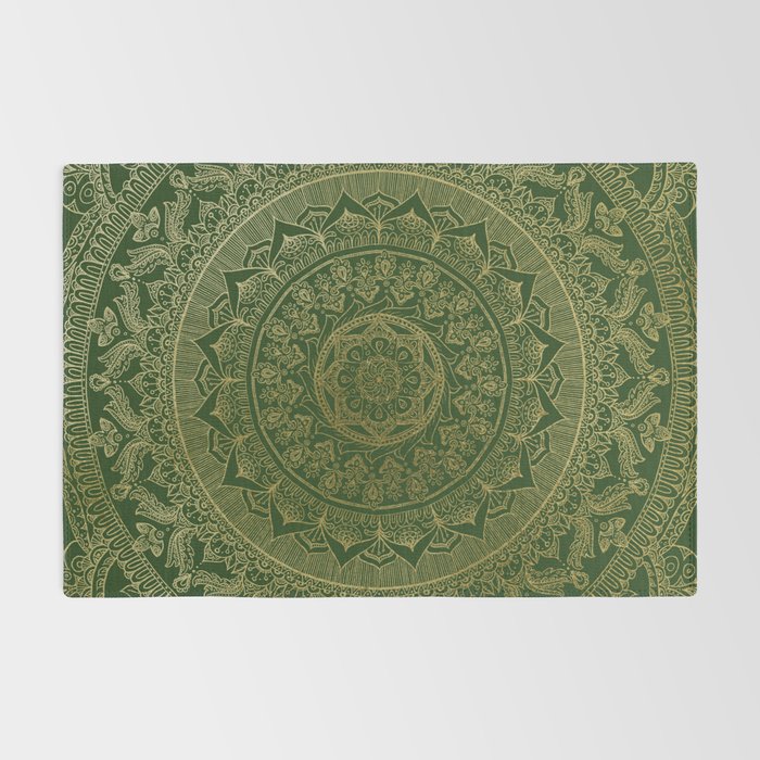 Mandala Royal - Green and Gold Rug Gallery Image 2