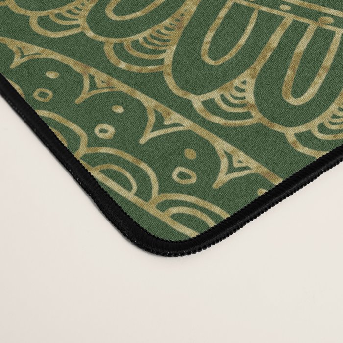 Mandala Royal - Green and Gold Desk Mat Gallery Image 4