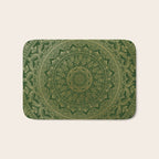 Mandala Royal - Green and Gold Bath Mat Gallery Image 1