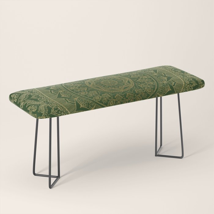 Mandala Royal - Green and Gold Bench Gallery Image 1