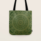 Mandala Royal - Green and Gold Tote Bag Gallery Image 1