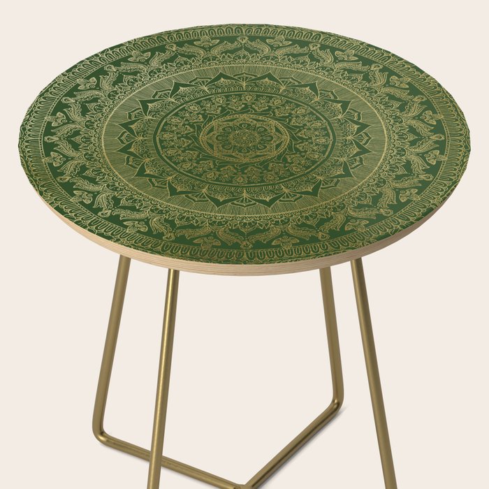 Mandala Royal - Green and Gold Side Table Gallery Image 2